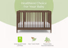 Teak Brown (1526) 9-Jalen Grow With Me 9-in-1 Convertible Bassinet to Crib