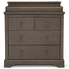 DCB:Rustic Grey (084) 5-Paloma 4 Drawer Dresser with Changing Top and Interlocking Drawers