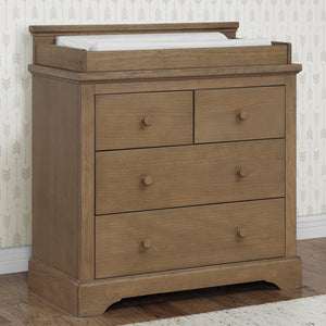 Rustic Acorn (1383) 27-Paloma 4 Drawer Dresser with Changing Top and Interlocking Drawers