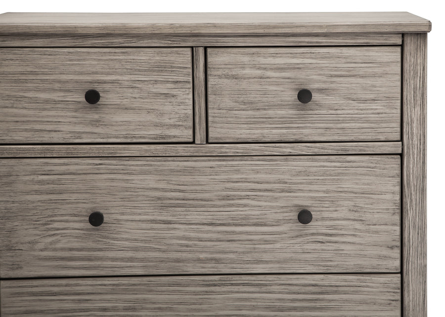Rustic White (119) 5-Monterey 4 Drawer Chest with Interlocking Drawers