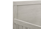 Gray wooden headboard with horizontal slats on a white background 34-Foundry 6-in-1 Convertible Crib