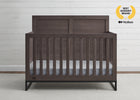 Rustic Grey with Matte Black (1469) 2-Foundry 6-in-1 Convertible Crib