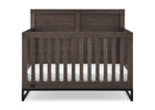 Rustic Grey with Matte Black (1469) 9-Foundry 6-in-1 Convertible Crib
