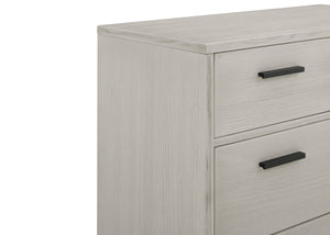 Rustic Mist with Matte Black (1395) 11-Foundry 4 Drawer Dresser with Changing Top and Interlocking Drawers