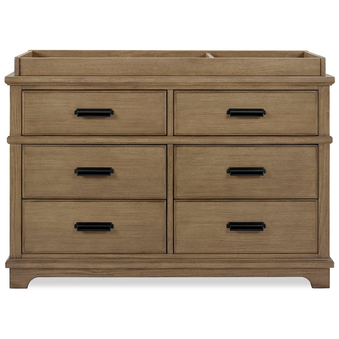 DCB:Rustic Acorn (1383) 6-Asher 6 Drawer Dresser with Changing Top and Interlocking Drawers