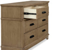 Rustic Acorn (1383) 4-Asher 6 Drawer Dresser with Changing Top and Interlocking Drawers