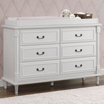 Juliette 6 Drawer Dresser with Changing Top and Interlocking Drawers - Moonstruck Grey (1351) - Accessories