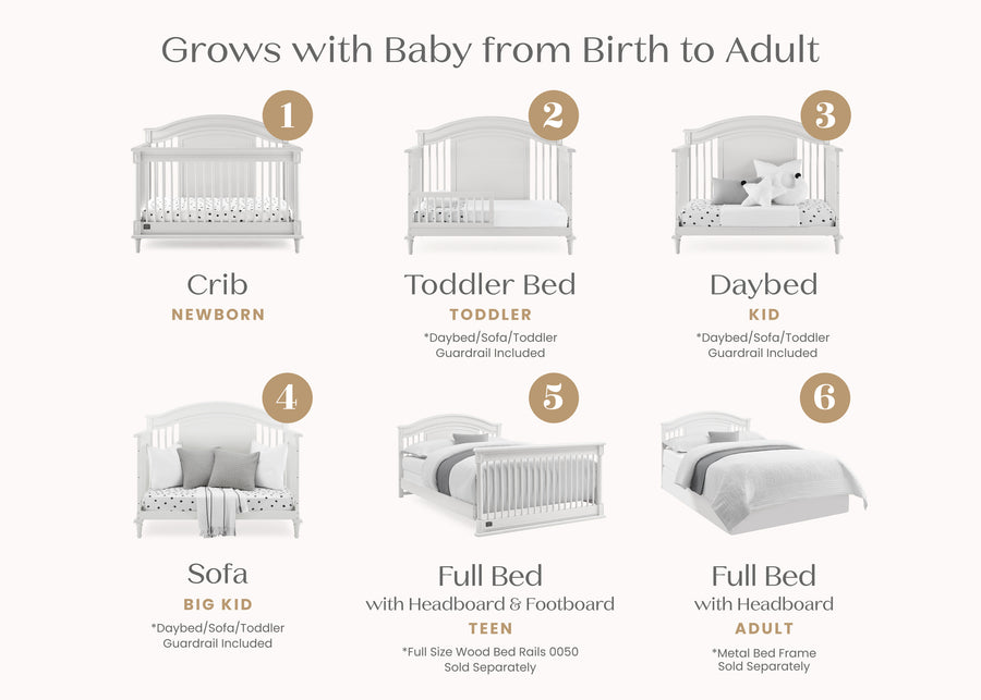 Moonstruck Grey (1351) 20-Juliette 6-in-1 Convertible Crib
