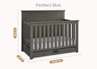 Rustic Grey (084) 8-Caden 6-in-1 Convertible Crib with Trundle Drawer