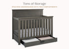 Rustic Grey (084) 6-Caden 6-in-1 Convertible Crib with Trundle Drawer