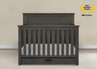 Rustic Grey (084) 2-Caden 6-in-1 Convertible Crib with Trundle Drawer
