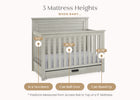 Rustic Mist (1373) 23-Caden 6-in-1 Convertible Crib with Trundle Drawer