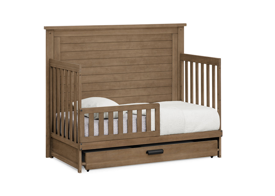 Aged Oak (845) 49-Caden 6-in-1 Convertible Crib with Trundle Drawer