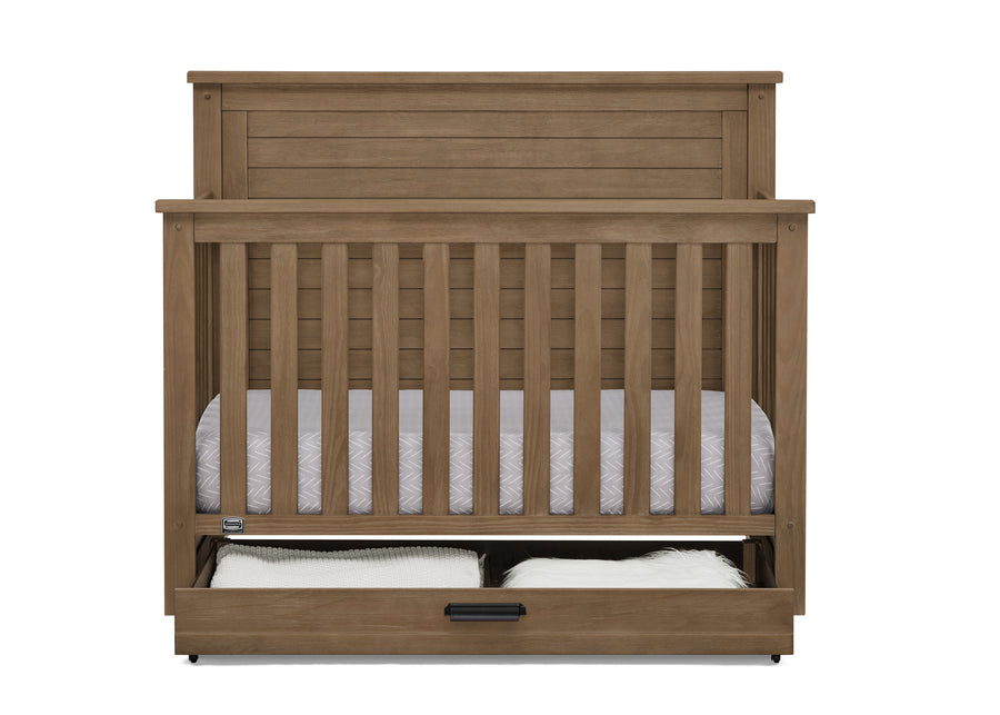 Aged Oak (845) 54-Caden 6-in-1 Convertible Crib with Trundle Drawer