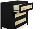 Ebony with Textured Almond (1507) 4-Theo 3 Drawer Dresser with Changing Top