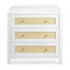 DCB:Bianca White with Textured Almond (1508) 12-Theo 3 Drawer Dresser with Changing Top