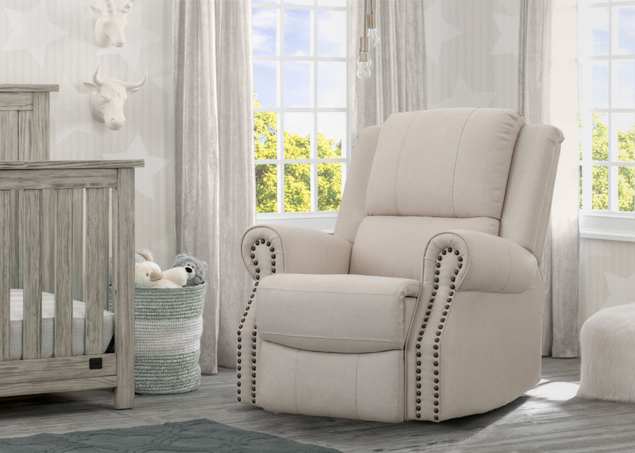 Flax (710) 1-Dylan Nursery Recliner Glider Swivel Chair