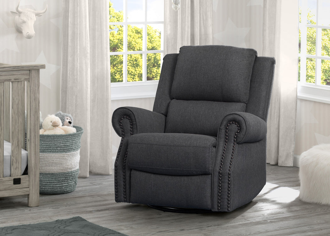 Dylan Nursery Recliner Glider Swivel ChairCharcoal Grey (931)