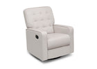 Gray recliner chair on a white background 8-Gavin Nursery Glider Swivel Recliner Featuring LiveSmart Fabric by Culp