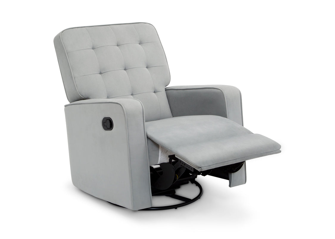 Gray recliner chair on a white background