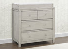 Rustic Mist (1373) 7-Cambridge 3 Drawer Dresser with Interlocking Drawers