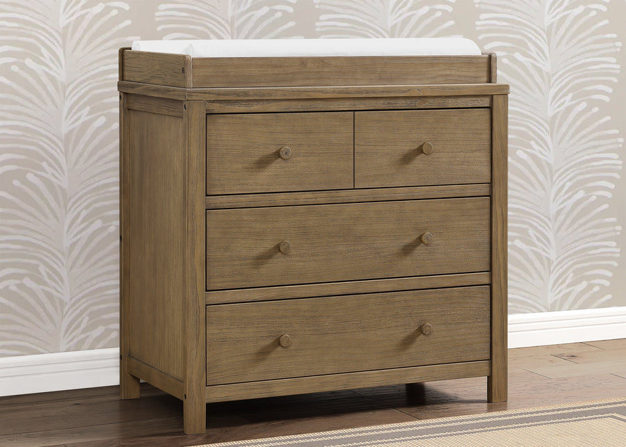 Rustic Acorn (1383) 14-Cambridge 3 Drawer Dresser with Interlocking Drawers