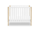 Bianca White with Natural (123) 9-Gio Mini Crib with 2.75-Inch Mattress