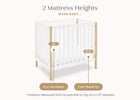 Bianca White with Natural (123) 4-Gio Mini Crib with 2.75-Inch Mattress