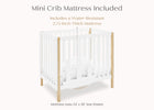 Bianca White with Natural (123) 6-Gio Mini Crib with 2.75-Inch Mattress