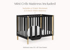 Ebony with Natural (1482) 18-Gio Mini Crib with 2.75-Inch Mattress