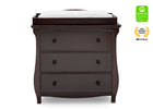Dark Chocolate (207) 15-Lancaster 3 Drawer Dresser with Changing Top and Interlocking Drawers