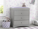 W558430 026 skylar dresser grey lifestyle 04 8-Skylar 3 Drawer Dresser with Changing Top and Interlocking Drawers