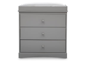 Grey (026) 11-Skylar 3 Drawer Dresser with Changing Top and Interlocking Drawers