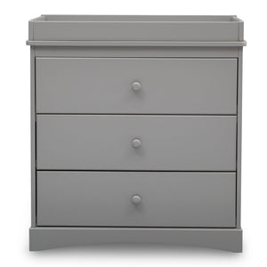 DCB: Grey (026) 16-Skylar 3 Drawer Dresser with Changing Top and Interlocking Drawers