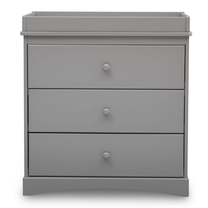 DCB: Grey (026) 7-Skylar 3 Drawer Dresser with Changing Top and Interlocking Drawers