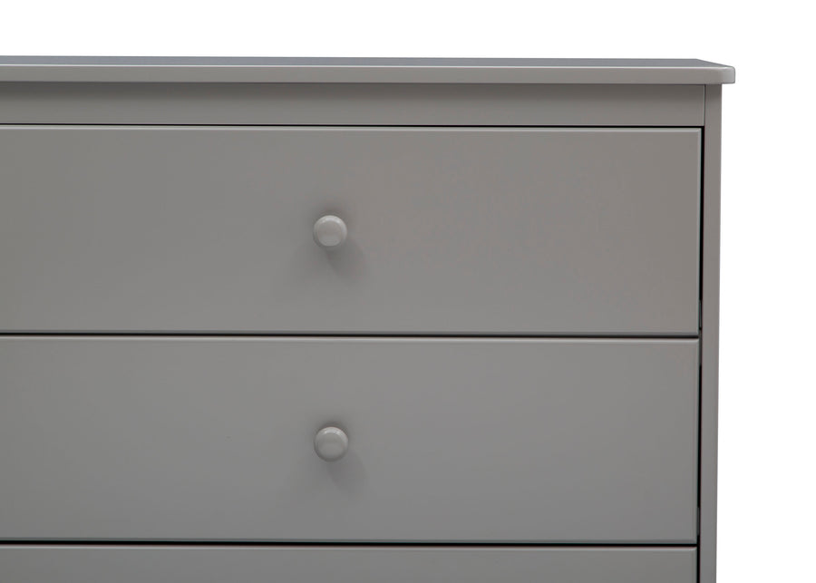 Grey (026) 5-Skylar 3 Drawer Dresser with Changing Top and Interlocking Drawers