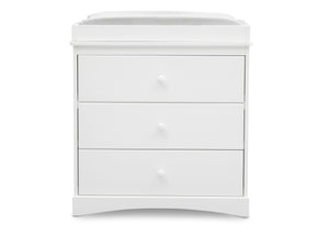 Bianca White (130) 18-Skylar 3 Drawer Dresser with Changing Top and Interlocking Drawers