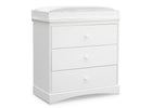 Bianca White (130) 11-Skylar 3 Drawer Dresser with Changing Top and Interlocking Drawers