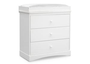 Bianca White (130) 19-Skylar 3 Drawer Dresser with Changing Top and Interlocking Drawers