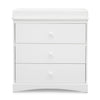 DCB: Bianca White (130) 15-Skylar 3 Drawer Dresser with Changing Top and Interlocking Drawers