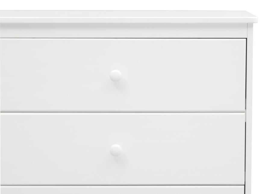 Bianca White (130) 13-Skylar 3 Drawer Dresser with Changing Top and Interlocking Drawers