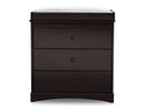 Dark Chocolate (207) 19-Skylar 3 Drawer Dresser with Changing Top and Interlocking Drawers
