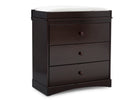 Dark Chocolate (207) 20-Skylar 3 Drawer Dresser with Changing Top and Interlocking Drawers