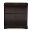 DCB: Dark Chocolate (207) 24-Skylar 3 Drawer Dresser with Changing Top and Interlocking Drawers