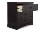 Dark Chocolate (207) 21-Skylar 3 Drawer Dresser with Changing Top and Interlocking Drawers