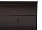 Dark Chocolate (207) 22-Skylar 3 Drawer Dresser with Changing Top and Interlocking Drawers