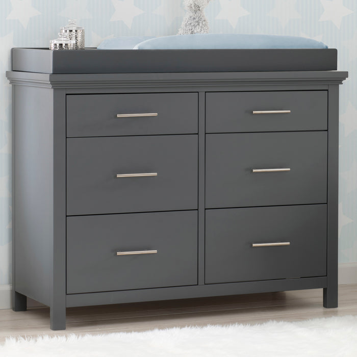W708060 029 Avery 6drw dresser Charcoal Grey Lifestyle 101 1-Avery 6 Drawer Dresser with Changing Top