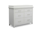 Simmons Kids Bianca White (130) Avery 6 Drawer Dresser with Changing Top, Right Silo View 4-Avery 6 Drawer Dresser with Changing Top
