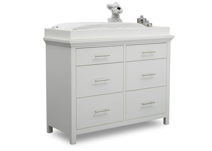 Simmons Kids Bianca White (130) Avery 6 Drawer Dresser with Changing Top 6-Avery 6 Drawer Dresser with Changing Top