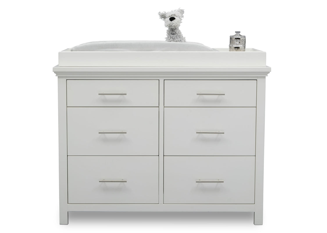 Simmons Kids Bianca White (130) Avery 6 Drawer Dresser with Changing Top